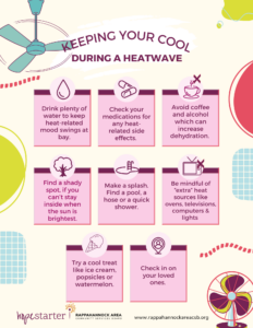 Infographic on ways to keep cool during a heatwave