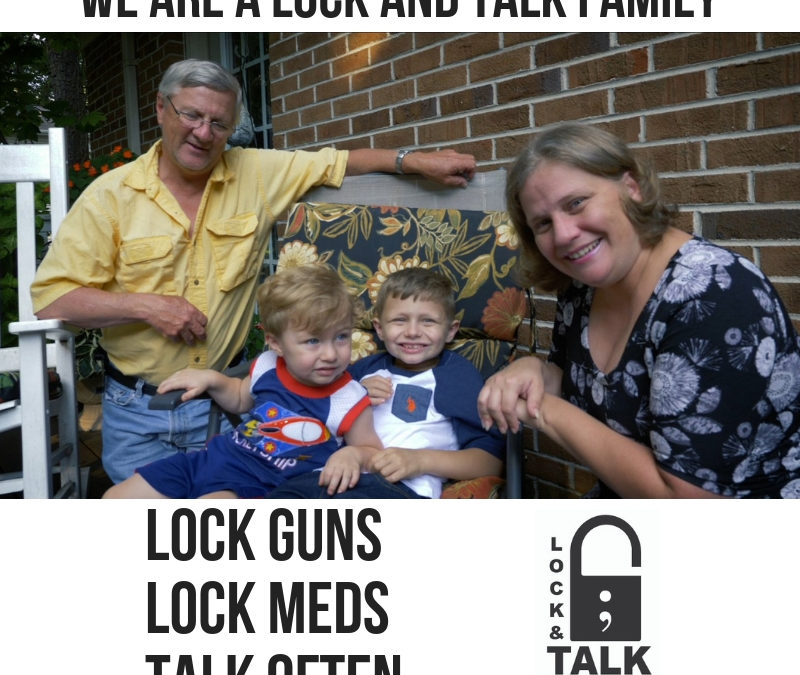 Grandfather, grandsons and mother talk about firearms safety